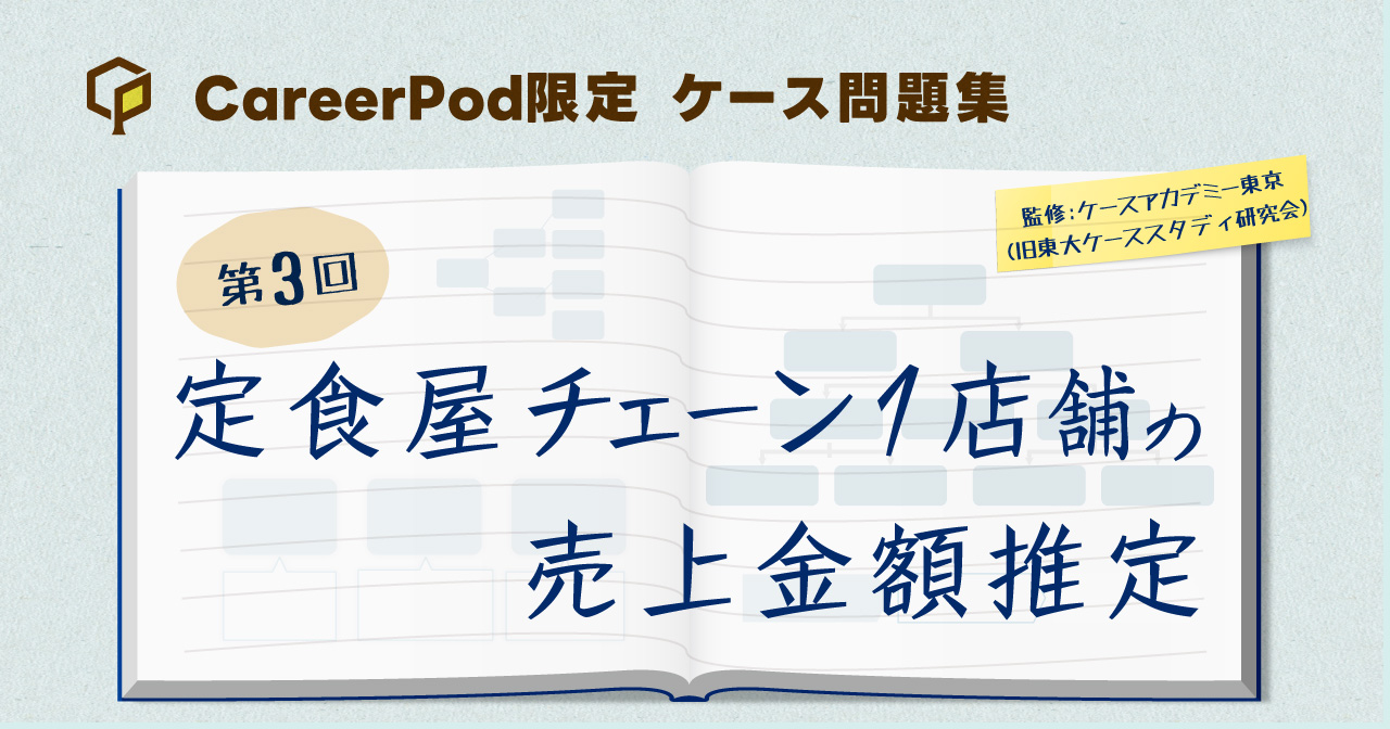 第3回「定食屋チェーン1店舗の売上金額推定」